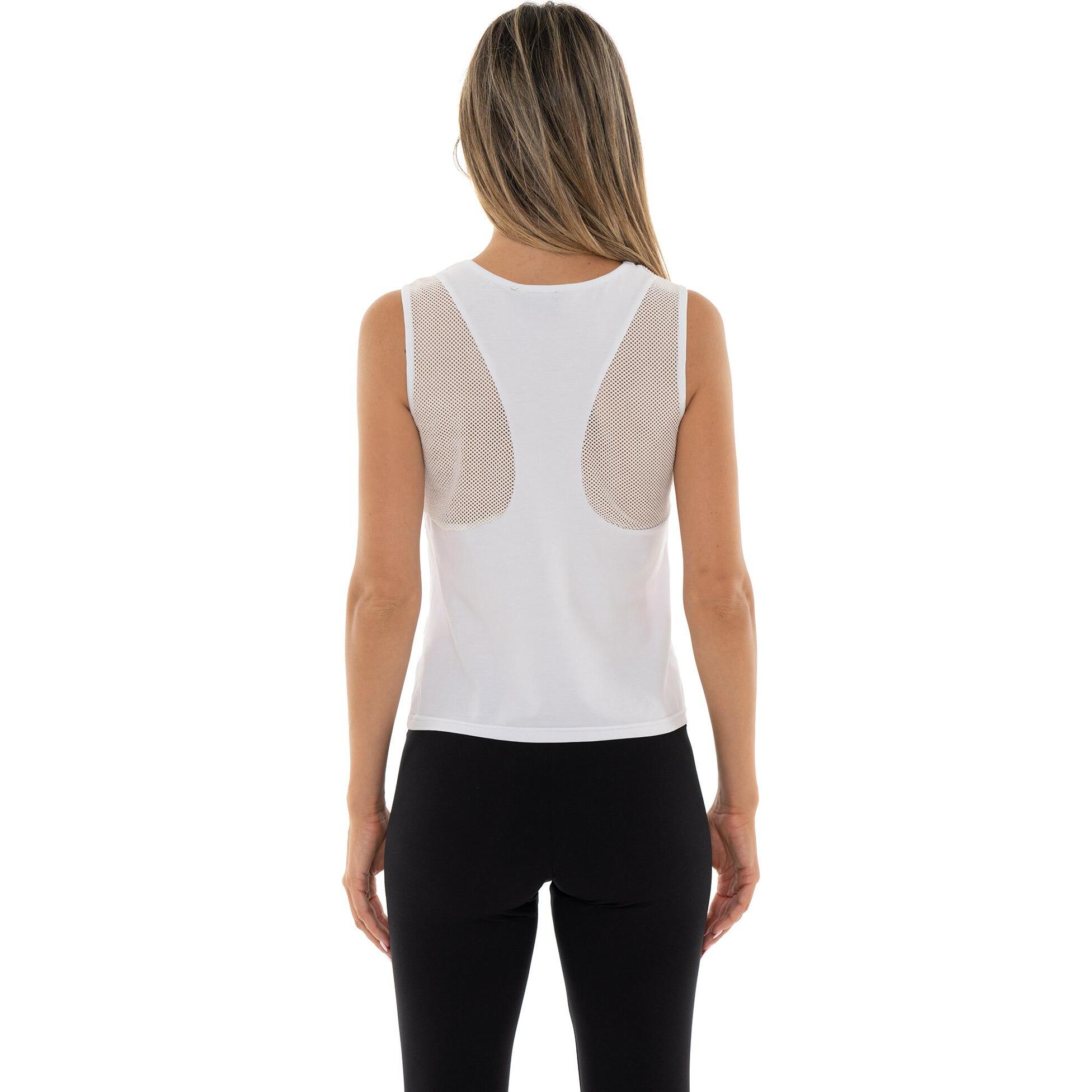 Camiseta de tirantes de mujer con sisas de malla Leone Gold