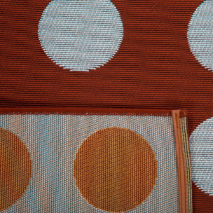 RIVIERA - Tapis intérieur/extérieur à motif pois marron