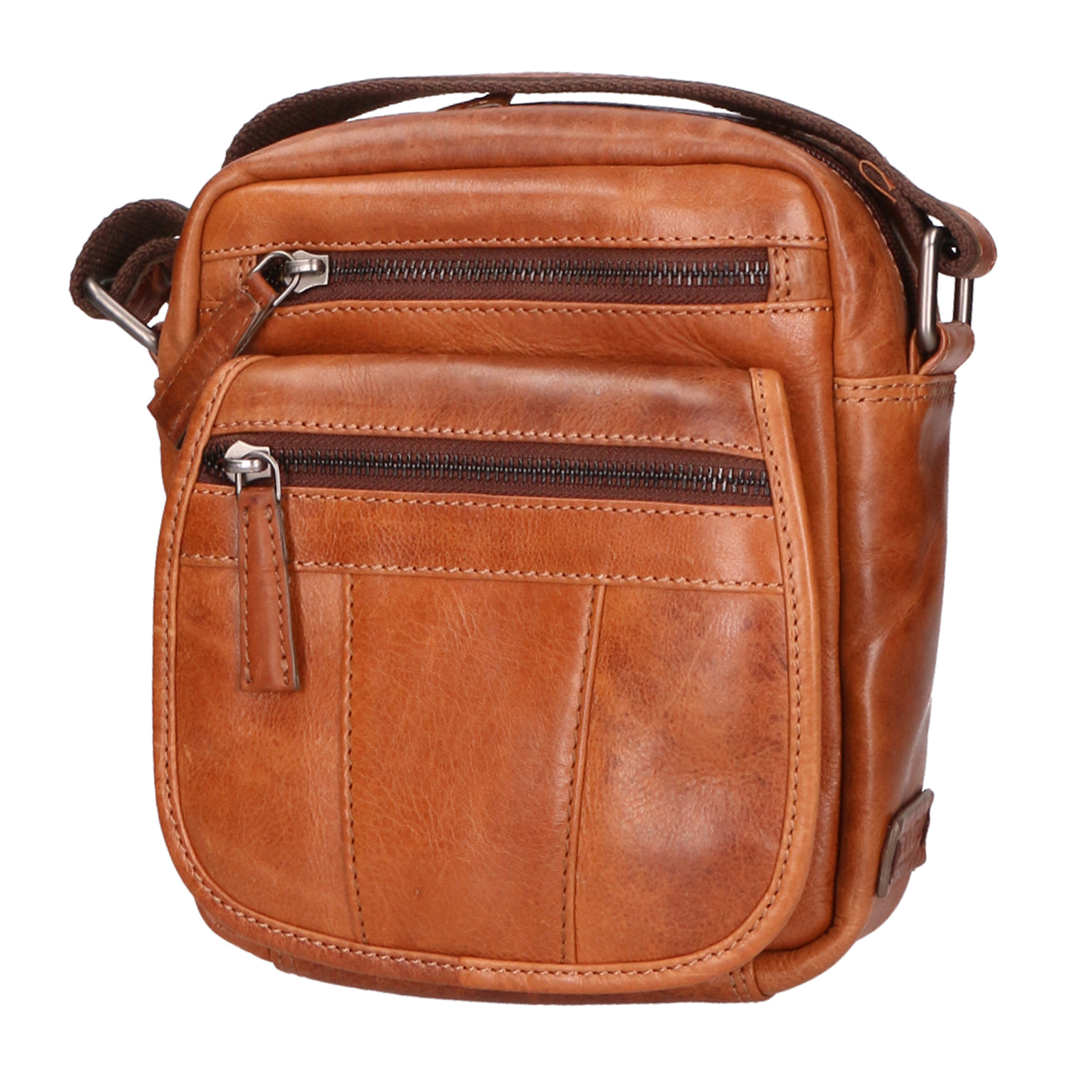 Borsa a tracolla unisex In Vera pelle Made in India 18x19x10 cm