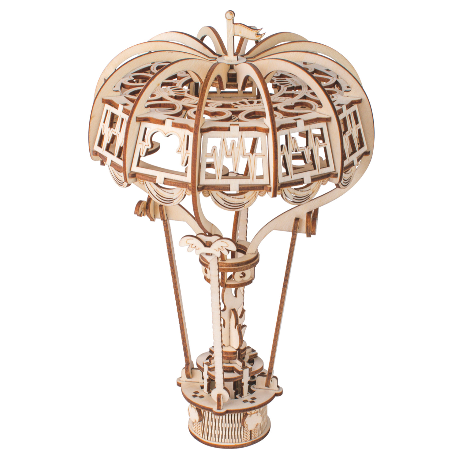 Puzzle 3D in legno. Mongolfiera. 93 pezzi.