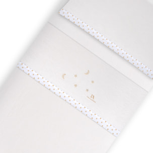 Triptico Cuna Coralina  Don Algodon Multi Estrellas Luna Beig
