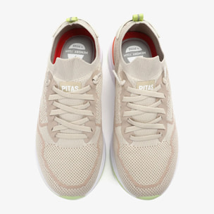 Zapatillas Cue Mujer Beige