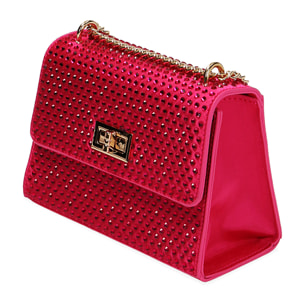 Bolso fucsia en raso