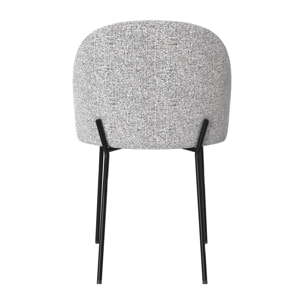 Lot de 2 chaises en tissu chiné gris clair - Karl