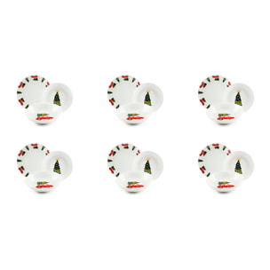 Service de table 18 pièces Excelsa - Ready For Christmas, porcelaine blanche
