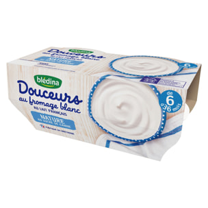 24 Desserts Nature et Sucre de Canne 6x(4x100g) - Douceurs au fromage blanc Dès 6 Mois