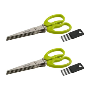 Set de 2 ciseaux pour herbes aromatiques en plastique et inox Fackelmann Basic