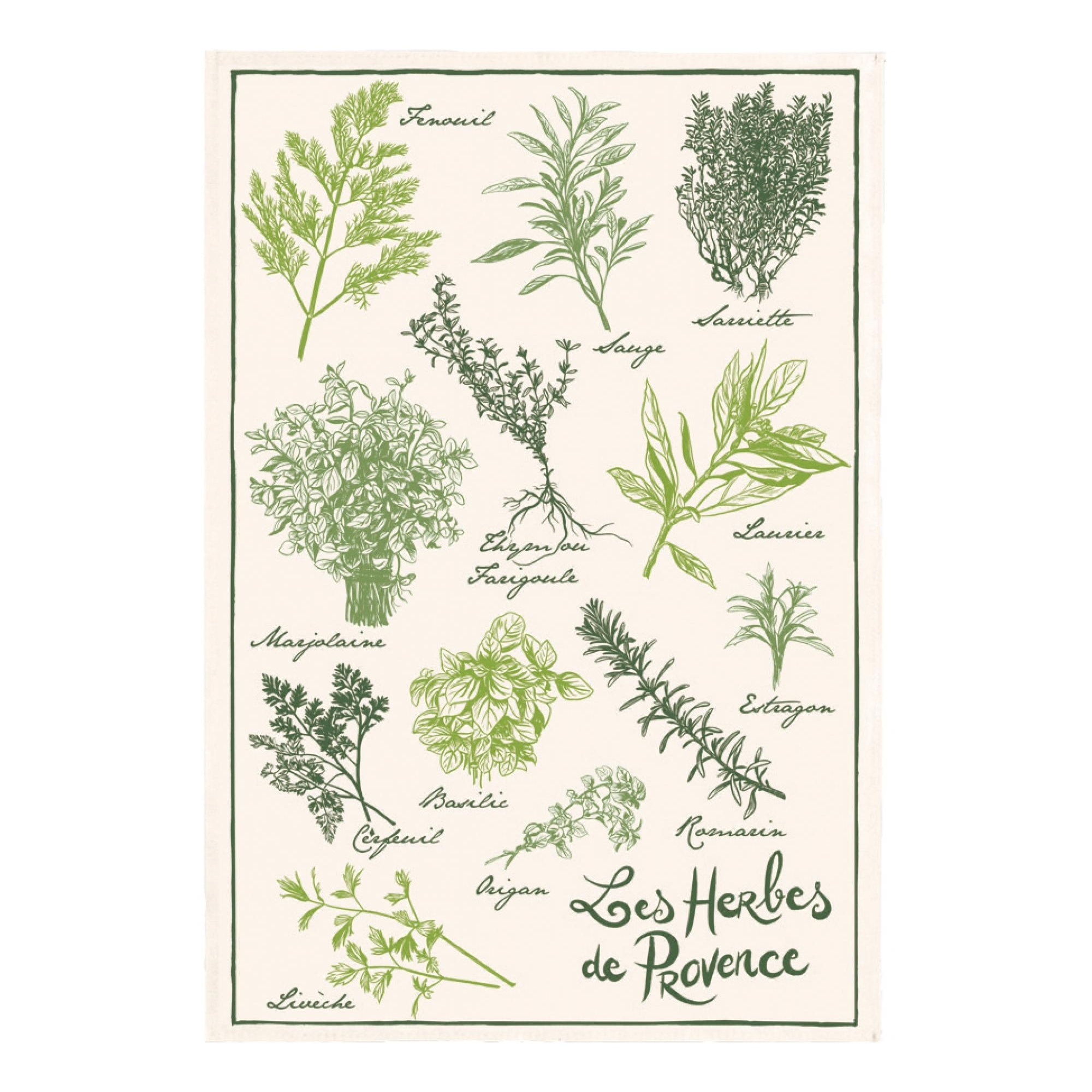 Torchon les herbes de Provence