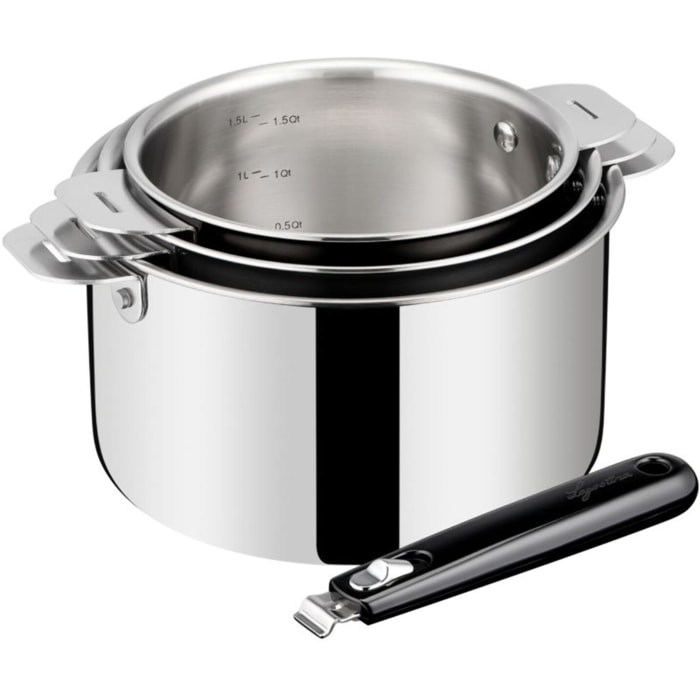 Batterie de cuisine LAGOSTINA Esperta triply 3pcs + poignée