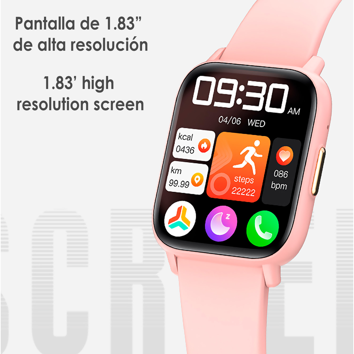 Smartwatch DM60, moltitudine di modalità sportive e misurazioni della salute. Chiamate bluetooth e avvisi di notifiche.