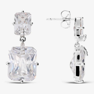 Orecchini Pendenti con Cubic Zirconia Bianche