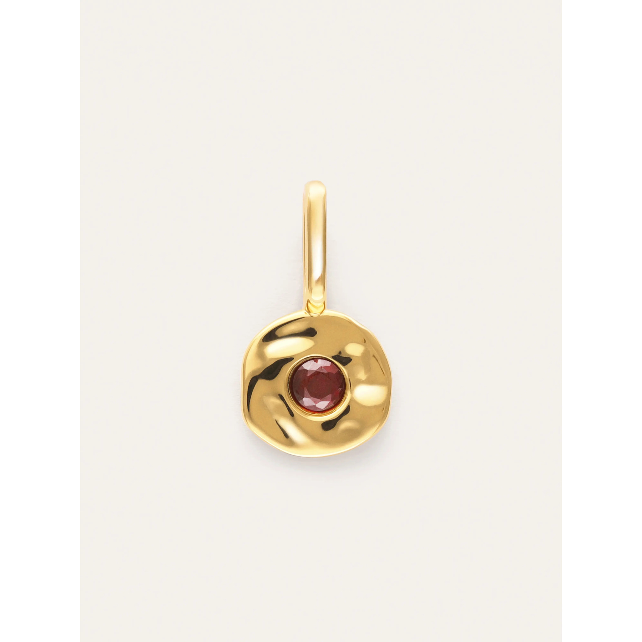 Charm Mini Birthstone Plata Baño Oro