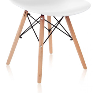 Pack 4 sillas Tower Wood Blanco
