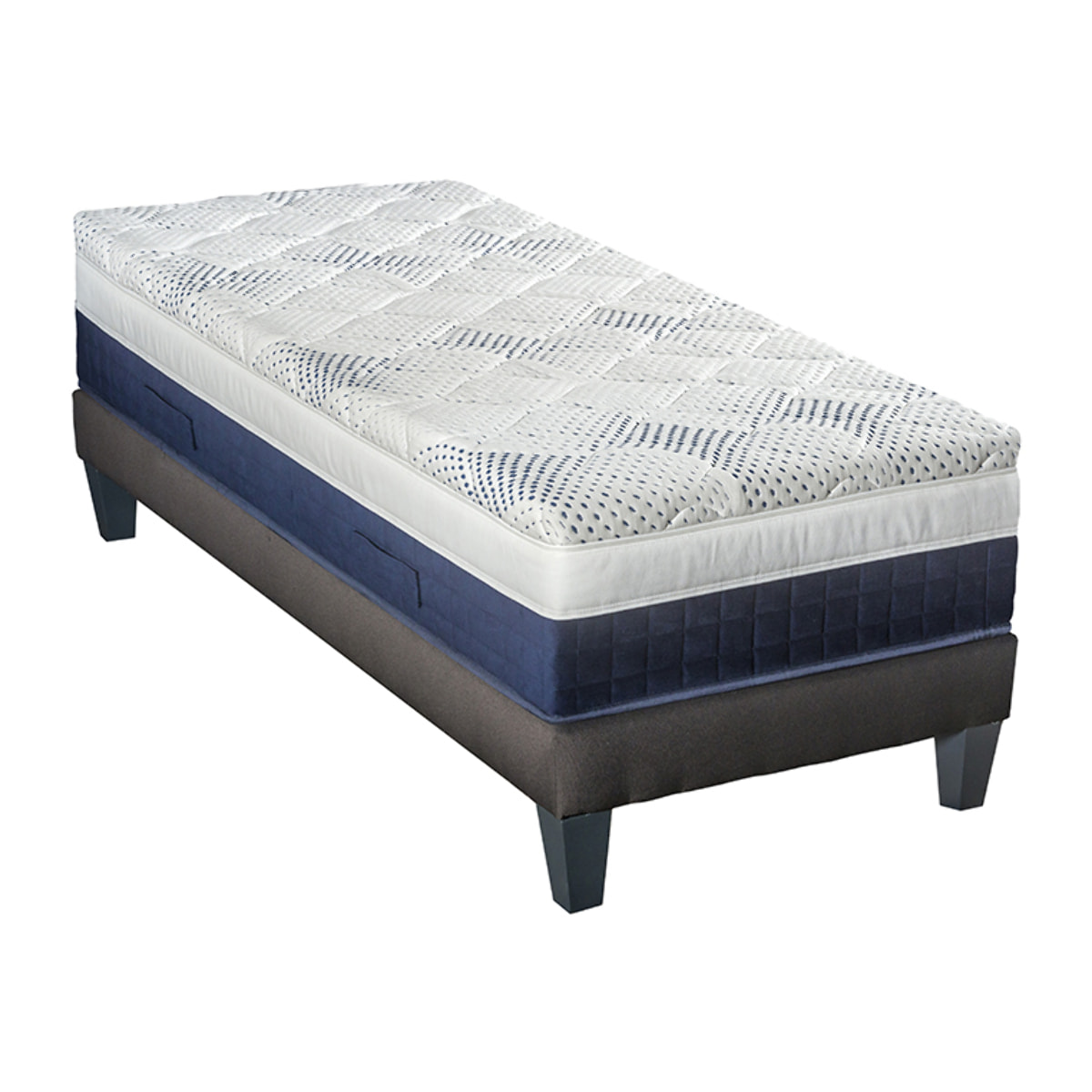 Ensemble Matelas Memoire de forme Castellane avec sommier en bois