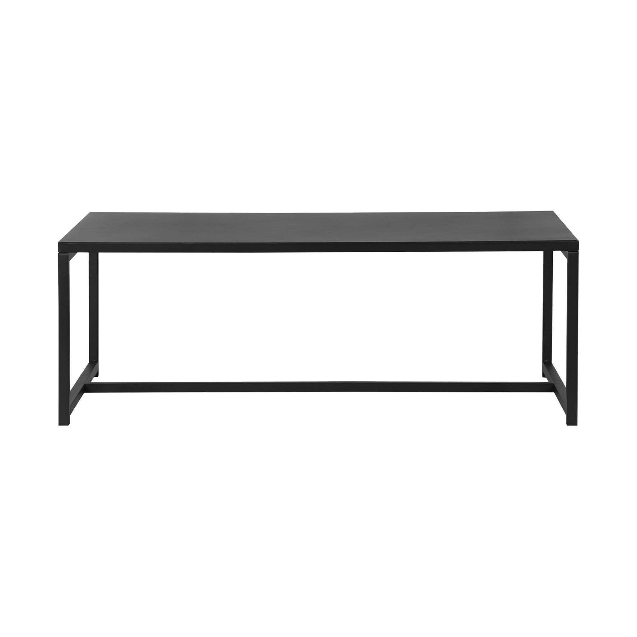 Table basse métal noir 100x50x36cm - Industrielle - pieds en métal. design
