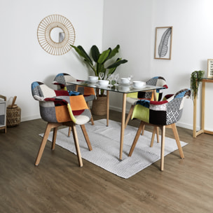 Fauteuil Scandinave Patchwork - Lot De 2
