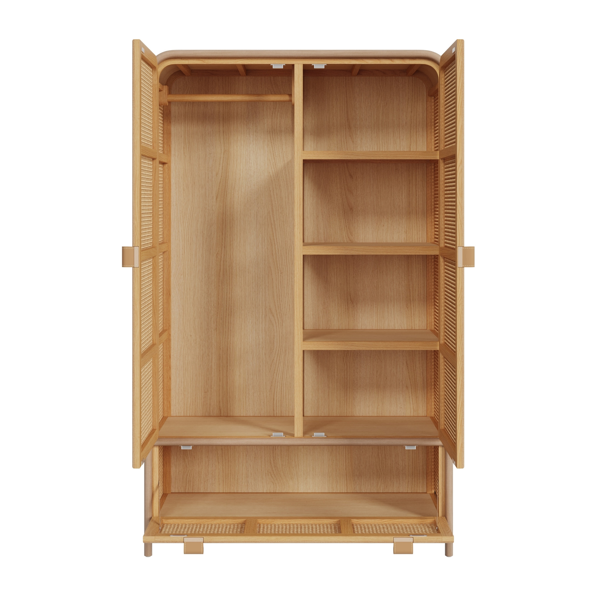 Armoire en bois massif de pin et de teck - Alata