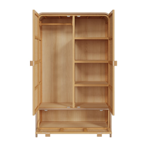 Armoire en bois massif de pin et de teck - Alata