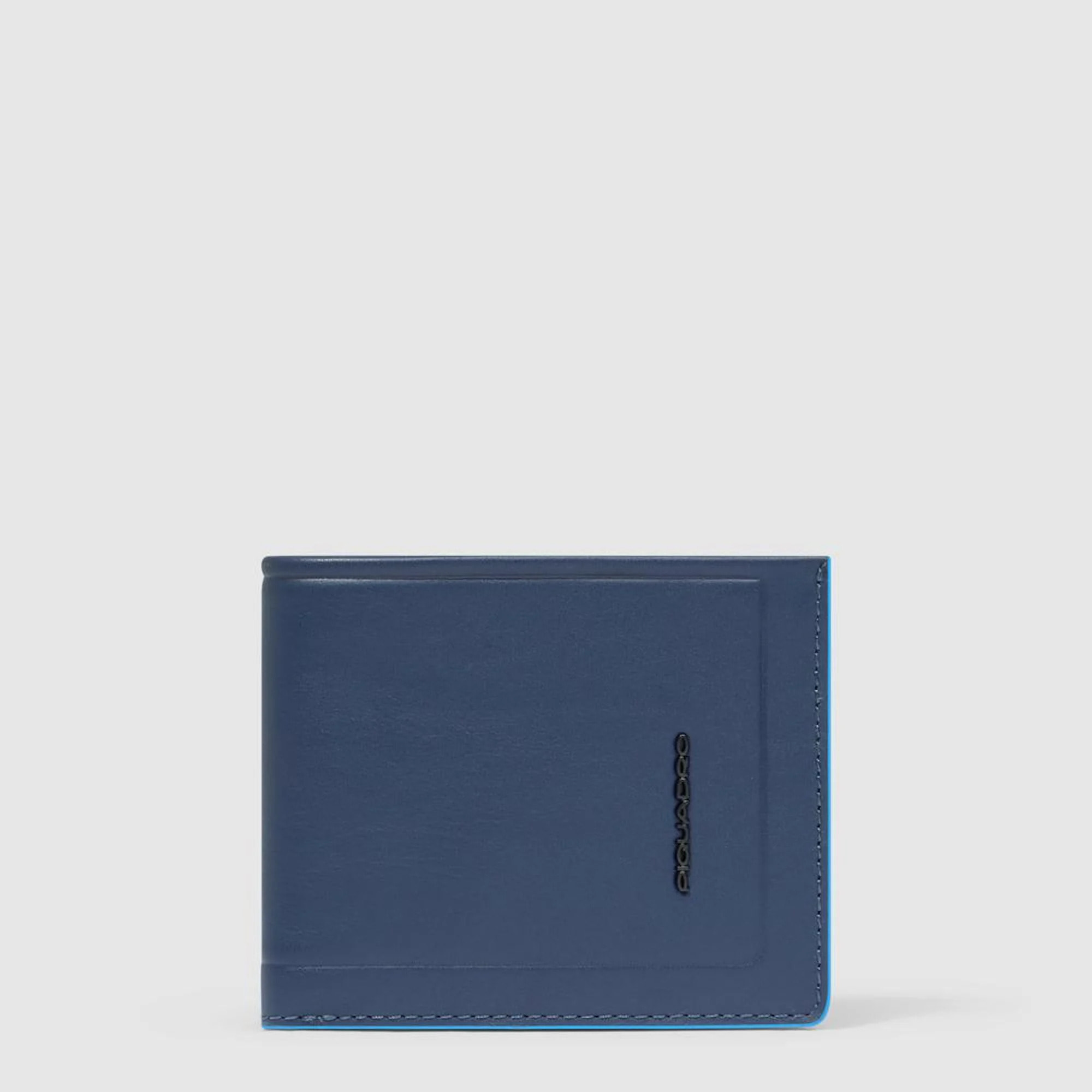 Piquadro Portafogli con portamonete, porta carte di credito, volantino staccabile e protezione RFID