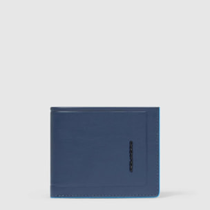 Piquadro Portafogli con portamonete, porta carte di credito, volantino staccabile e protezione RFID