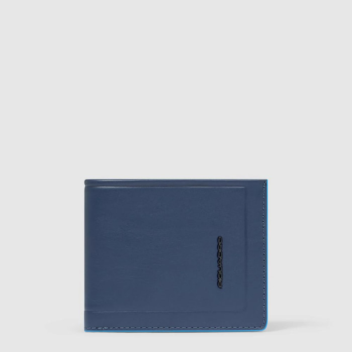 Piquadro Portafogli con portamonete, porta carte di credito, volantino staccabile e protezione RFID