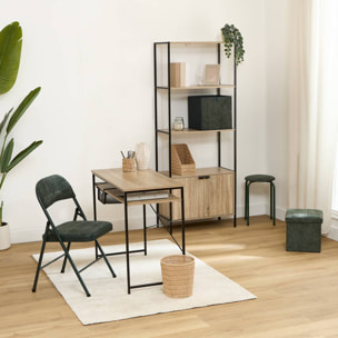 Chaise pliante avec assise renforcée velours Flexy+ vert