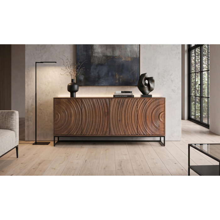 Aparador de Madera de Mango 170 Cm Estilo Moderno