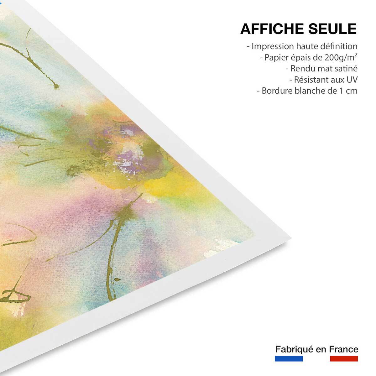 Poster pastel flower Affiche seule