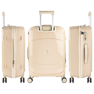 Juego De Maletas Rígidas Pp Itaca Moscu Taupe