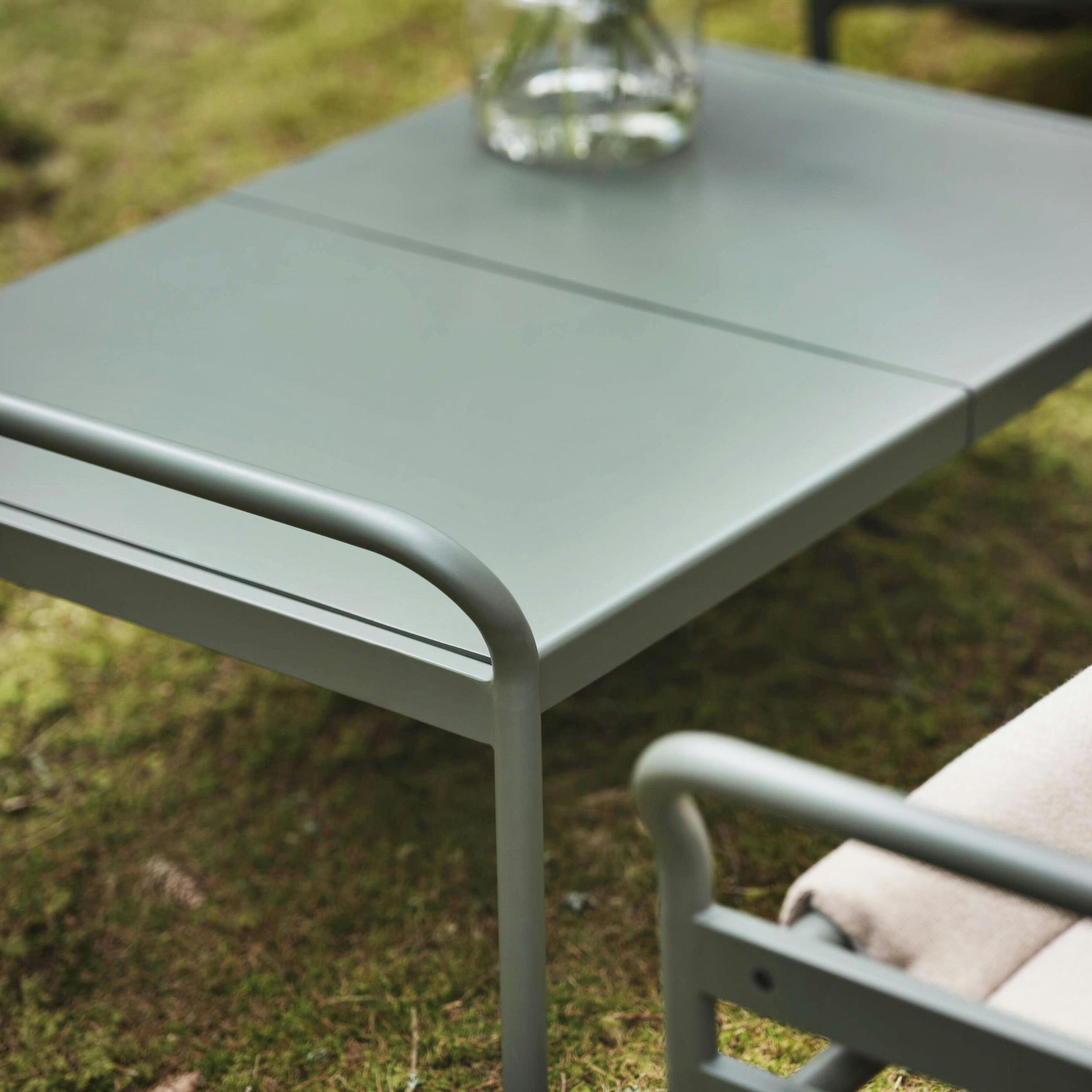 Salon de jardin en aluminium vert sauge (4 pièces) OSLO
