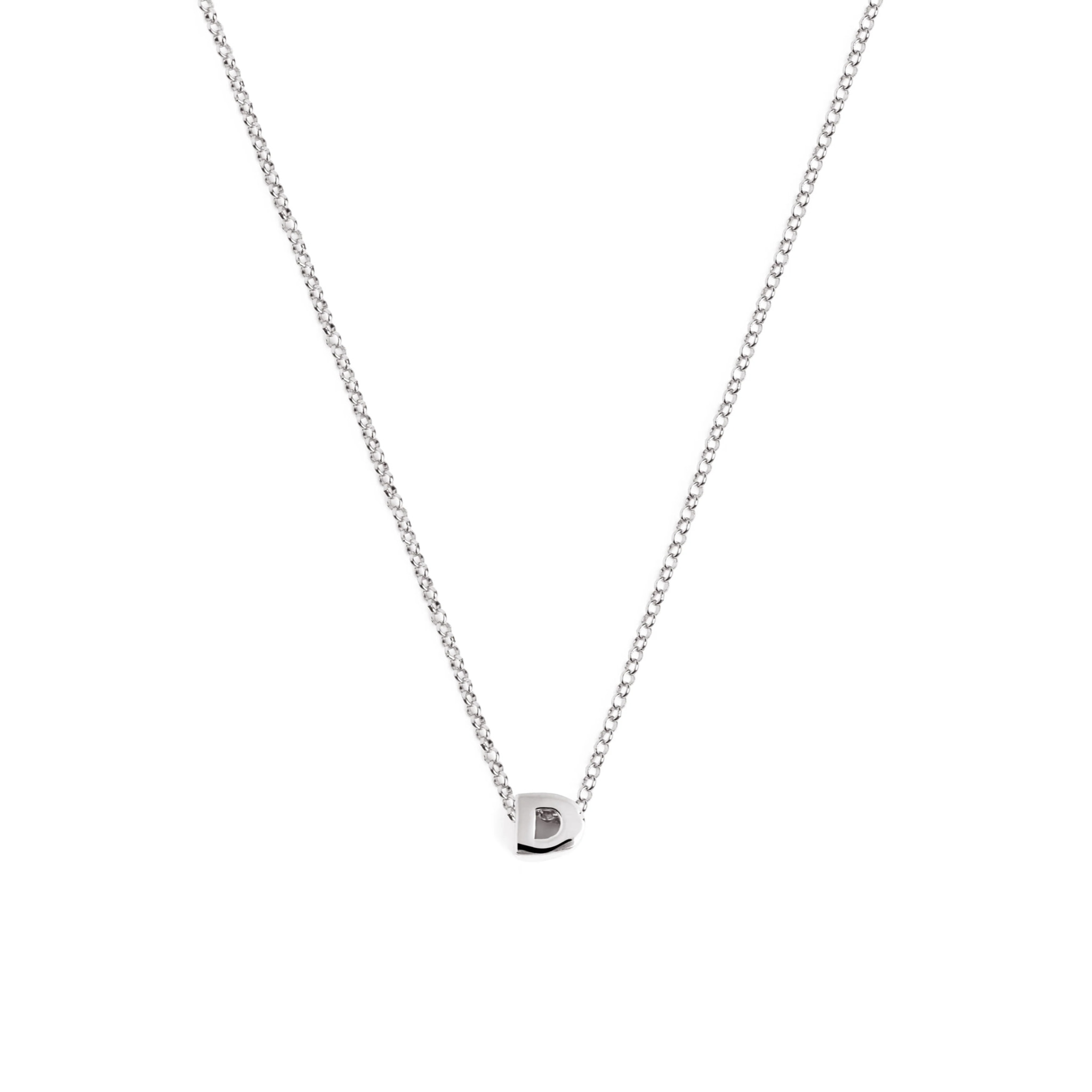 Collana Personalized Single Letter in Argento