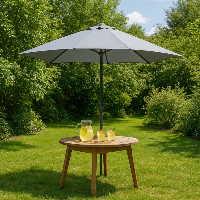 Parasol droit rectangulaire 3 x 2 m gris LIGURIA