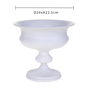 Coppa in metallo - Pezzi 1 - 24XH22,5X24cm - Colore: Bianco - Bianchi Dino