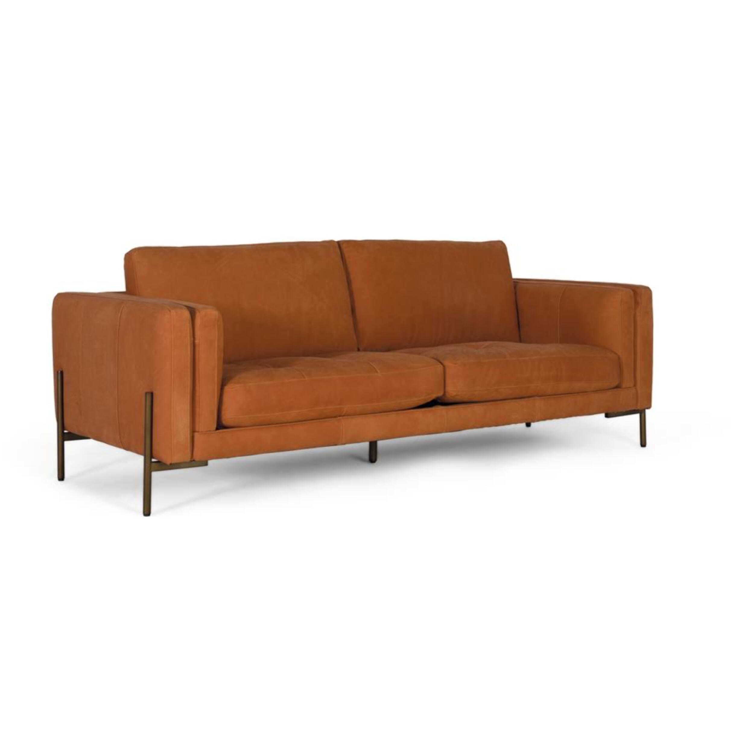 CANAPÉ 3 PLACES EN CUIR - 85 x 227 x 98 cm