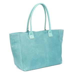 Avola borsa a spalla donna. Vera pelle scamosciata impresso serpente.