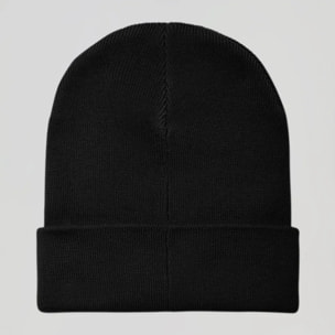 Gorro negro de lana unisex con detalle Polo Club