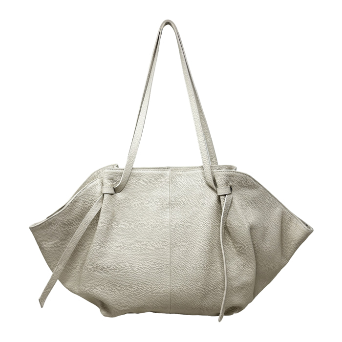 Borsa a Mano Shopper in Vera Pelle Dollaro Made in Italy