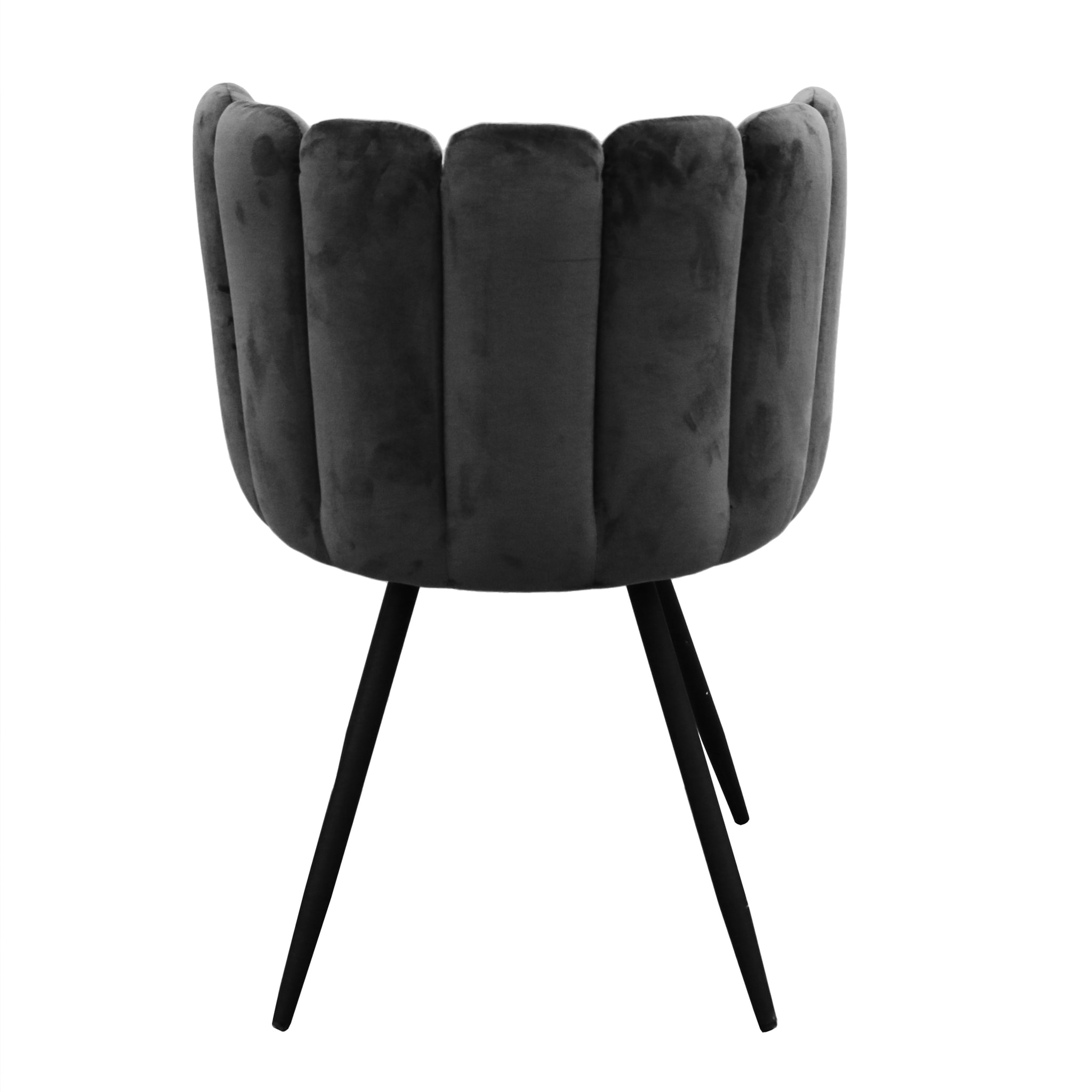 Chaise Ariel Velours Noir - Lot de 2