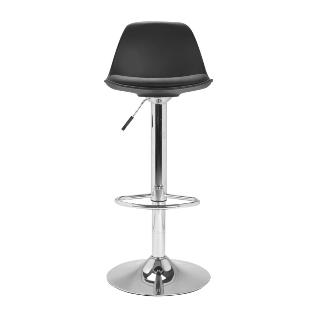Tabourets de bar Karl noirs pied métal réglable - lot de 2