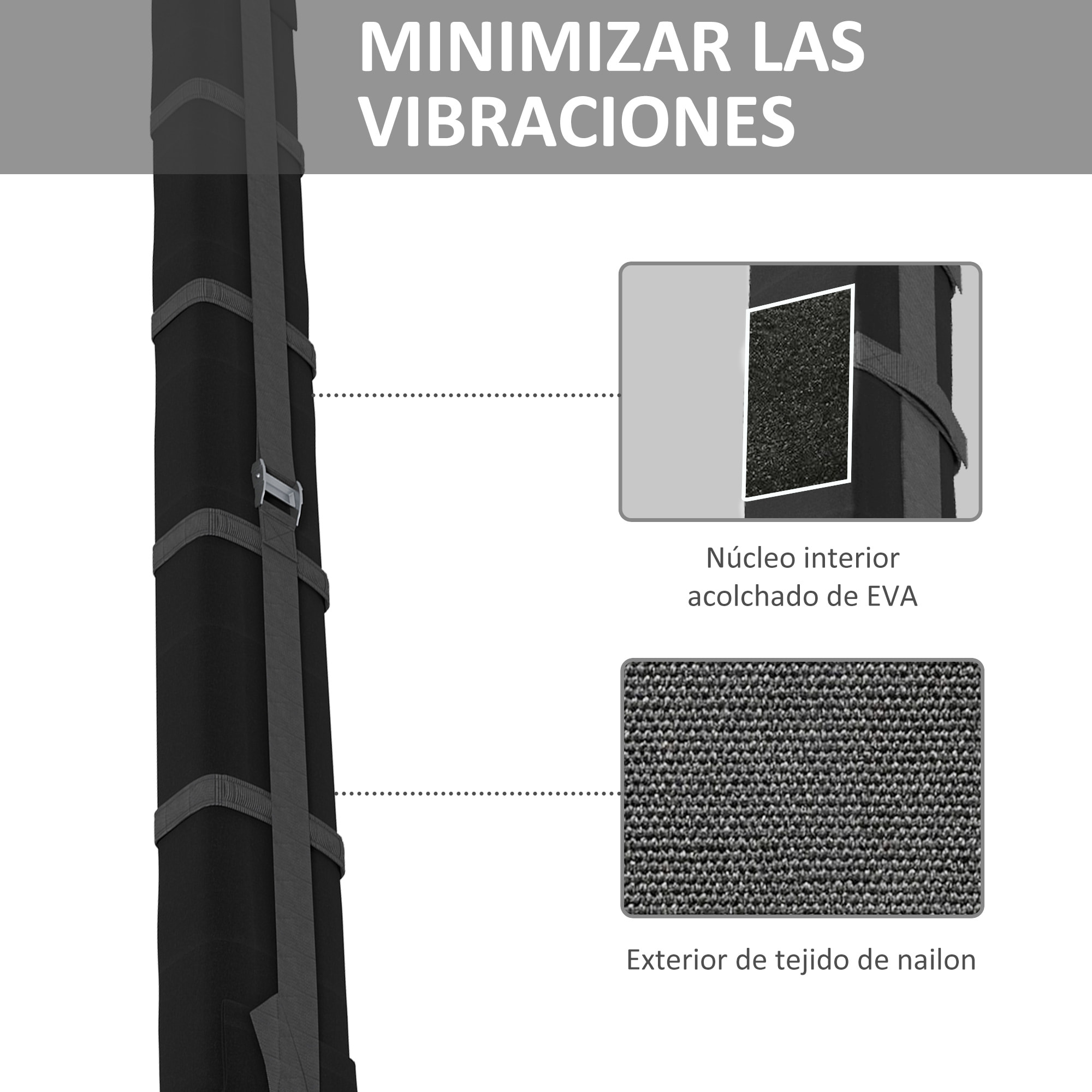 Barras de Transversales de Techo de Coche Bacas Portaequipajes con Función de Autoinflable con Correas de Sujeción con 2 Piezas Carga 75 kg Nylon 89x12x8 cm Negro