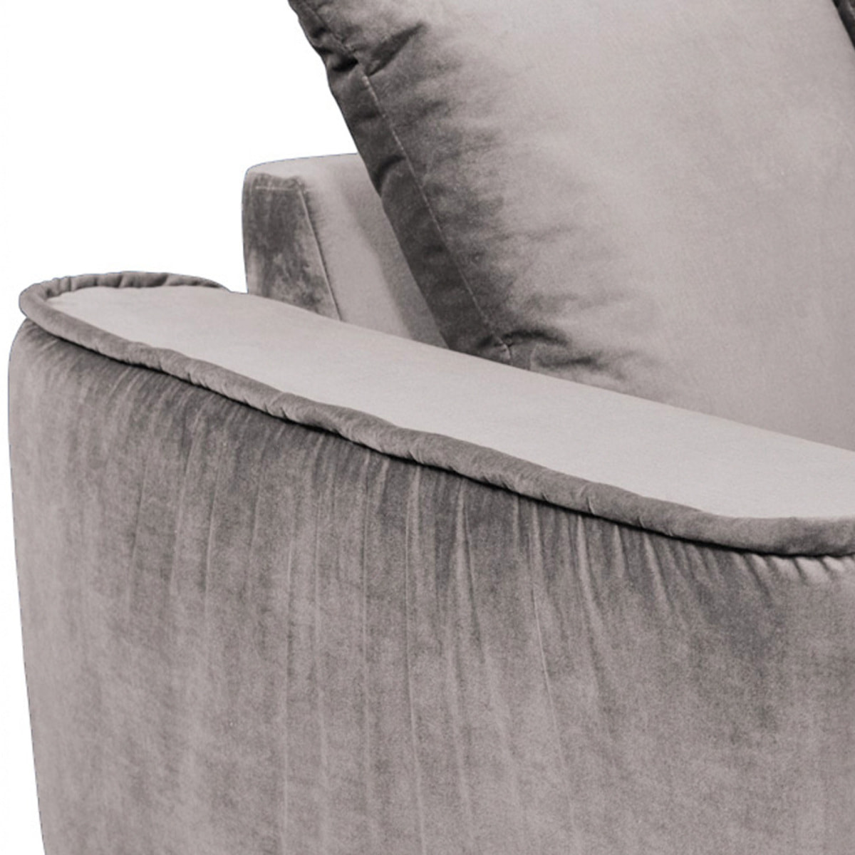 Canapé d'Angle Gauche Velours Altamo, 4 Places, Housse Déhoussable, Style Scandinave