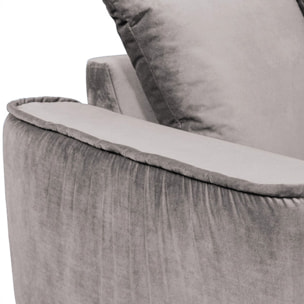 Canapé d'Angle Gauche Velours Altamo, 4 Places, Housse Déhoussable, Style Scandinave