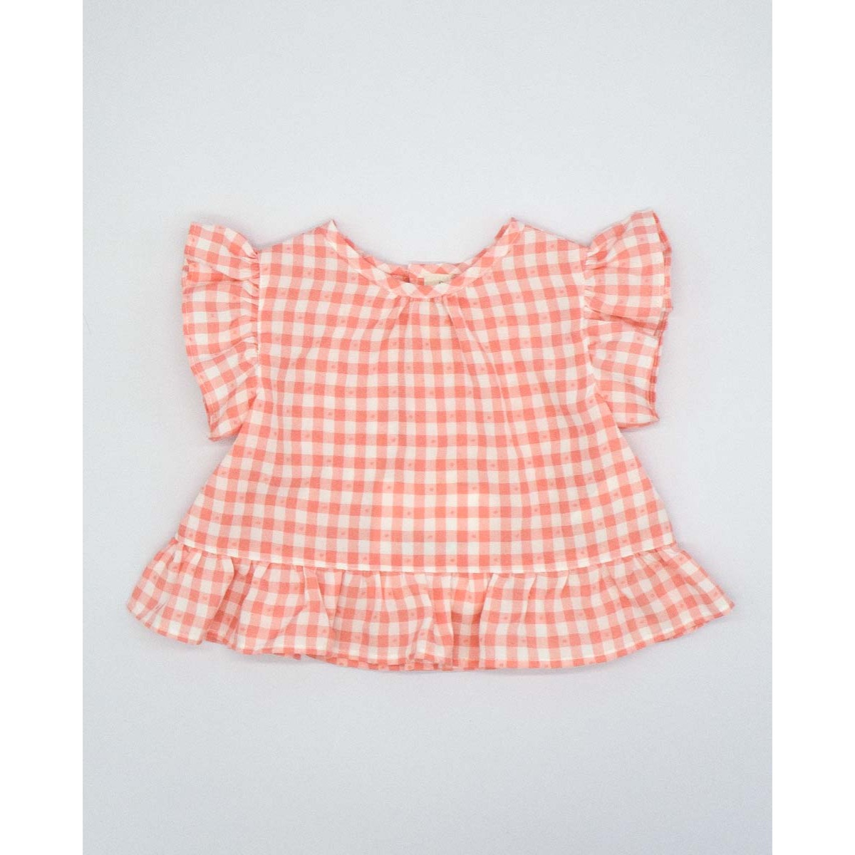 BLUSA VICHY PLUMETI ROSA