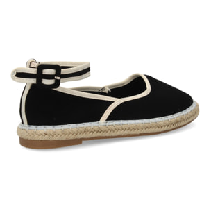 Alpargatas planas para mujer con cintas al tobillo