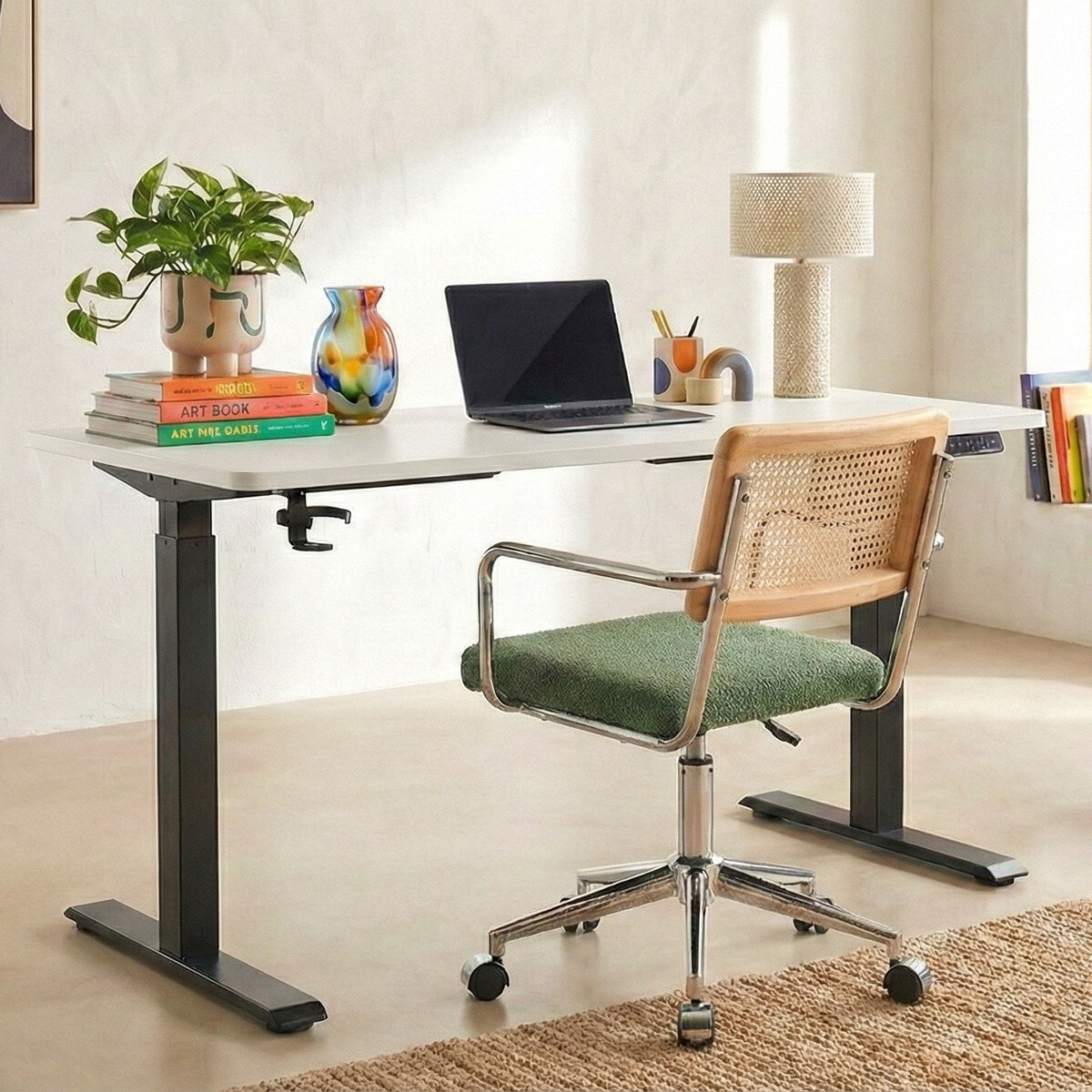 Bureau assis-debout électrique réglable avec ports USB - UP&DOWN