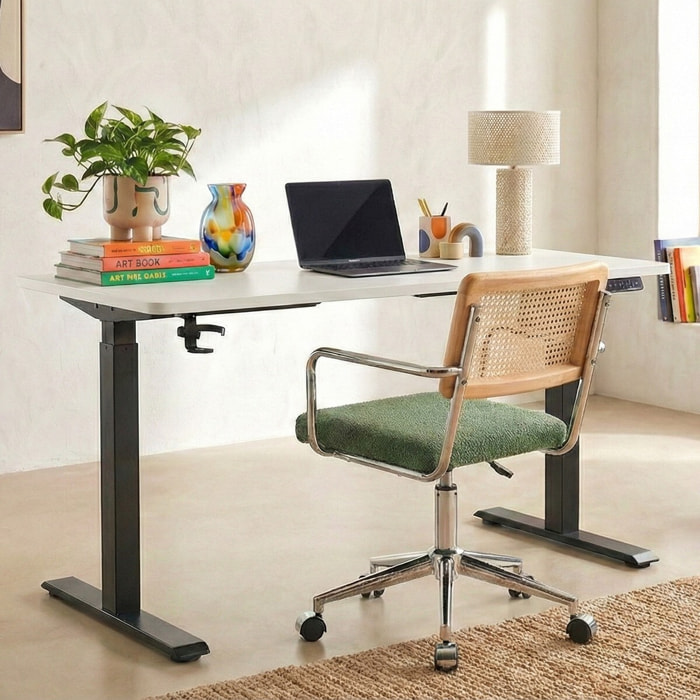 Bureau assis-debout électrique réglable avec ports USB - UP&DOWN