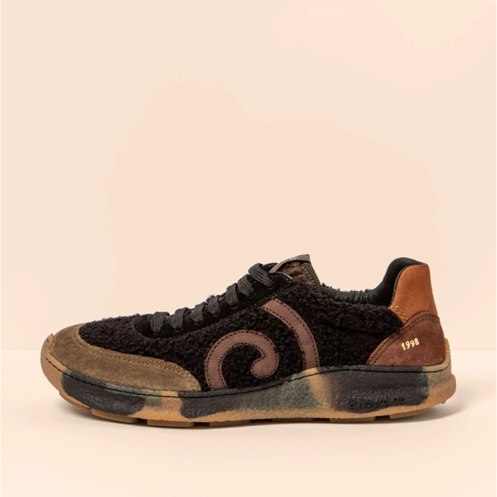 Zapatos N5435B MULTI MATERIAL BLACK/ OROEL color Black