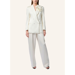 PHILIPP PLEIN Double-Breasted Satin Blazer Roses