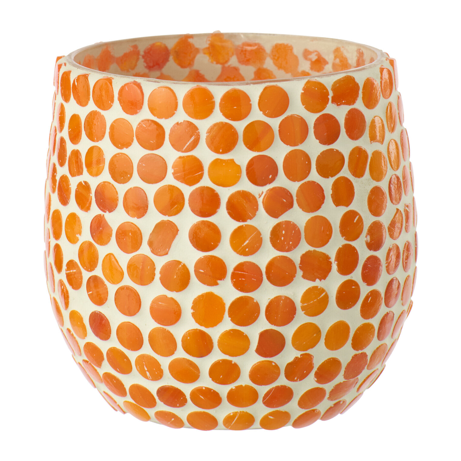 J-Line Chandelier Mosaïque - verre - orange - medium