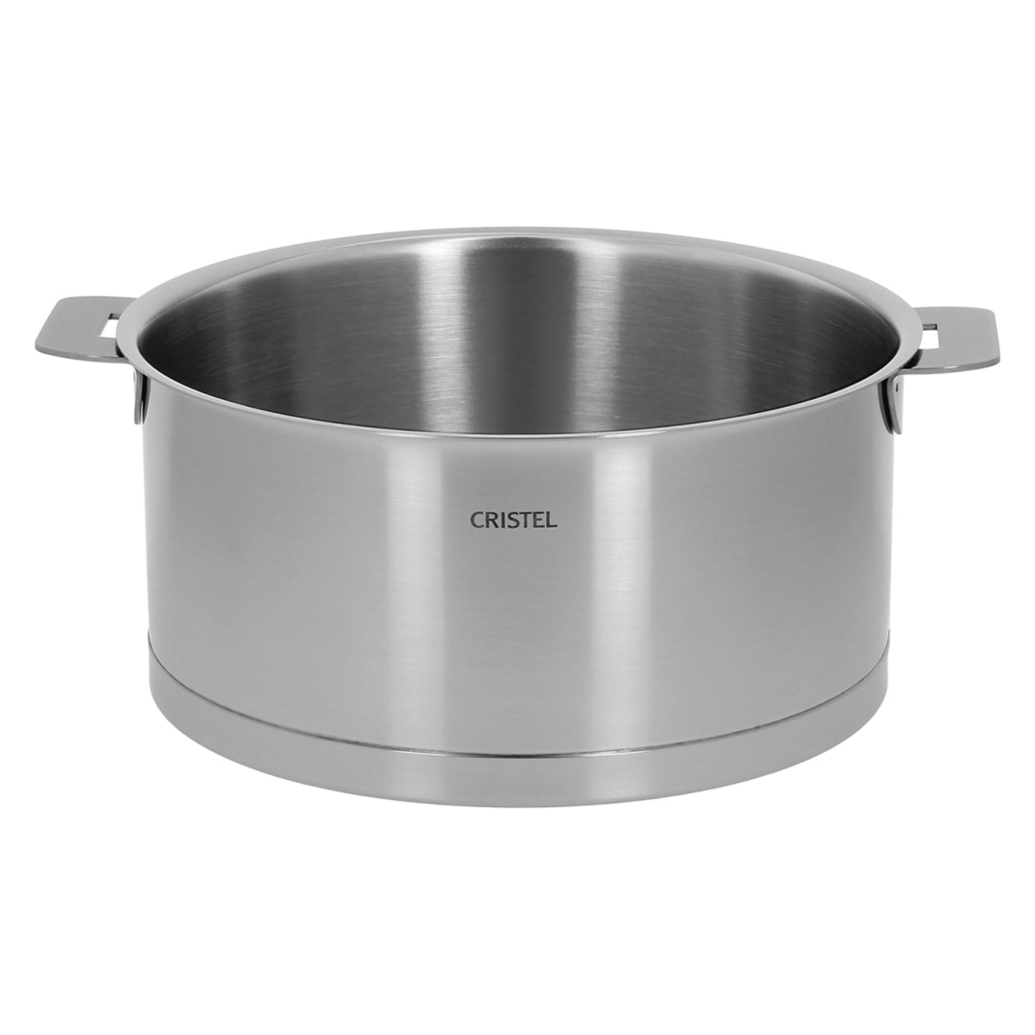Casserole inox brossé à poignée amovible